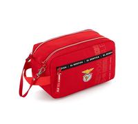 Astuccio da toilette da viaggio, astuccio da barba SL Benfica ufficiale in poliestere rosso, 14 x 25 x 12 cm, prodotto con licenza, rosso, Casuale