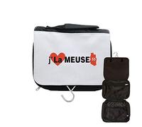 Astuccio da toilette da viaggio da appendere a J'aime la Meuse, Nero , taglia unica