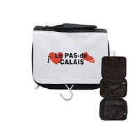 Astuccio da toilette da viaggio da appendere a J'aime Le Pas de Calais, Nero , taglia unica