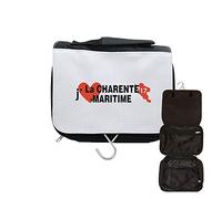 Astuccio da toilette da viaggio da appendere con charente Maritime, Nero , taglia unica