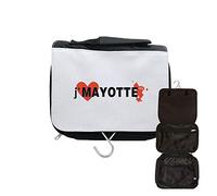 Astuccio da toilette da viaggio da appendere J'aime Mayotte, Nero , taglia unica