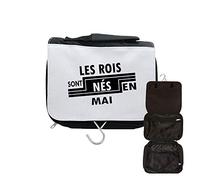 Astuccio da toilette da viaggio da appendere re nati a maggio, Nero , taglia unica