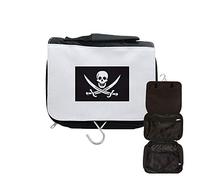 Astuccio da toilette da viaggio per appendere bandiera pirata, Nero , taglia unica