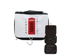 Astuccio da toilette da viaggio per appendere London Calling Cabine, Nero , taglia unica