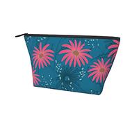 Astuccio da toilette Fiore floreale margherita Blu Borse per trucco per donna Cosmetici Borsa per il trasporto Conservazione per trucchi, Borse organizer da toilette leggere con cerniera