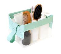 Astuccio da toilette trasparente con chiusura magnetica - astuccio da trucco da viaggio con chiusura magnetica - tasca portacosmetici | per vanità del bagno, viaggi d'affari, vacanze, verde, Se