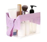 Astuccio da toilette trasparente con chiusura magnetica, organizer per trucco da viaggio, tasca portacosmetici, per uomini e donne, da viaggio, viola., Se référer au descriptif, riferimento alla