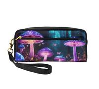 Astuccio da viaggio con stampa di funghi magici, astuccio per trucchi, cancelleria e articoli da toeletta, uso quotidiano