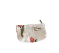 Astuccio da viaggio in tela con motivo floreale in rilievo retrò, 12, Taglia unica