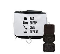 Astuccio da viaggio per appendere Eat Sleep Diving, Nero , taglia unica