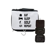 Astuccio da viaggio per appendere Eat Sleep Golf, Nero , taglia unica