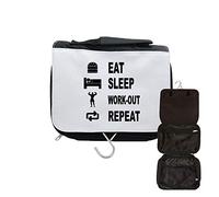 Astuccio da viaggio per appendere Eat Sleep Muslce, Nero , taglia unica