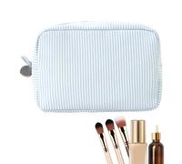 Astuccio da viaggio per cosmetici, con cerniera, 22 x 15 x 9 cm, organizer di bellezza portatile, per riporre gli oggetti da toeletta Compact, blu, Consulte la descripción, Vedere la descrizione