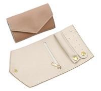 Astuccio da viaggio per gioielli, Organizer for gioielli multicolore, borsa for rotoli, portaoggetti da viaggio, orecchini, collane, bracciali(Pink)