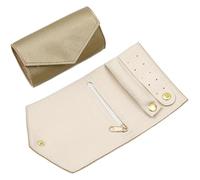 Astuccio da viaggio per gioielli, Organizer for gioielli multicolore, borsa for rotoli, portaoggetti da viaggio, orecchini, collane, bracciali(Gold)