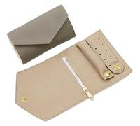 Astuccio da viaggio per gioielli, Organizer for gioielli multicolore, borsa for rotoli, portaoggetti da viaggio, orecchini, collane, bracciali(Grey)
