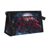 Astuccio da viaggio per uomini e donne, motivo albero magico, fiore, luna, astuccio da bagno, organizzatore, colore L, organizer per borsa, Colore, L, Organizer borsa