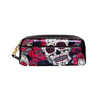 Astuccio Day Of The Dead Sugar Skull With Flower Astuccio Portamatite Durevole Astuccio Portapenne Con Scomparti Astuccio Per Matite Per Ragazze Matite Adolescente