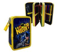 Astuccio Dc Batman completo 3 zip scuola elementare matite pennarelli Giotto