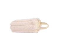 Astuccio di grande capacità con manico spaziosi scomparti in peluche matite sacchetti organizer per penne borsa da viaggio per trucco astuccio da donna, Beige