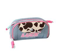 Astuccio di grande capacità in tessuto denim con manico carino frutta cartone animato penna sacchetto di cancelleria organizzatore scatola per ragazze ragazzi studenti scuola ufficio forniture