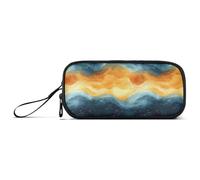 Astuccio di grande capacità, organizer per infermiere, con cerniera, astuccio per la scuola, con scomparto arancione, blu navy, verde salvia