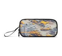 Astuccio di grande capacità, organizer per matite per studenti, custodia per il trasporto di scuole superiori con scomparto per la costruzione di edifici alti bulldozer