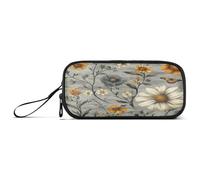 Astuccio di grande capacità per ragazzi astuccio con scomparti High School con manico Florals dalia viola del pensiero farfalle api