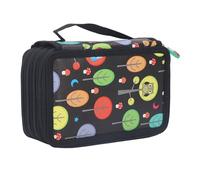 Astuccio di Grande capacità, Supporto Multistrato per Penne Artistiche, Organizer Pieghevole per Penne in Pelle PU con Cerniera, per Matite Colorate, Penne Gel, Matite (4 strati