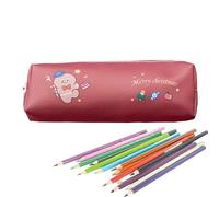 Astuccio di Natale - Borsa portatile per cancelleria, borsa di Natale con grande capacità | Graziosa borsa per il trucco multiuso con chiusura lampo, astuccio natalizio per la casa, S, Gingerbread Man