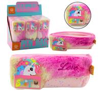 Astuccio di peluche con unicorno rosa
