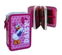 Astuccio Disney Paperina completo 3 zip scuola elementare pennarelli Giotto