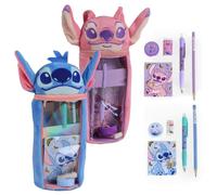 Astuccio Disney Stitch Angel peluche 3D completo scuola penna matita gomma note