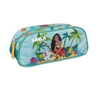 Astuccio Disney Vaiana - Personalizzato con nome - Astuccio per studenti - Turchese, Astuccio turchese, 22,5 x 9,5 x 9 cm, Astuccio per la scuola