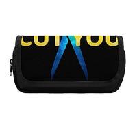 Astuccio divertente con scritta "I Will Cut You", da viaggio, per trucchi, articoli di cancelleria, per uomini e donne, Stile:, Taglia unica, MHXYZHW