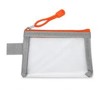Astuccio documenti, Custodia , grigia, zip arancione | Fibra tessile resistente, Pochette tessere, Consultazione delle tessere, Per cerca custodie