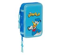 Astuccio Doppio Donald Azzurro 12.5 x 19.5 x 4 cm [28 Pezzi]