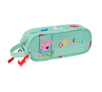 Astuccio doppio multiuso Peppa Pig George mint 21 x 8 x 6 cm