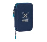 Astuccio Doppio Munich Nautic Blu Marino 12.5 x 19.5 x 4 cm 28 Pezzi