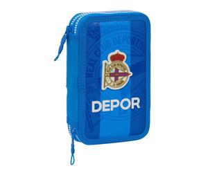 Astuccio Doppio R. C. Deportivo de La Coruña Azzurro 12.5 x 19.5 x 4 cm [28 P