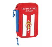 Astuccio Doppio Real Sporting de Gijón Bianco Rosso 12.5 x 19.5 x 4 cm [28 Pe