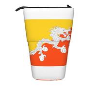 Astuccio espandibile con bandiera del Regno del Bhutan, in tessuto Oxford multi-design, altezza regolabile, borsa cosmetica multiuso
