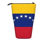 Astuccio espandibile con bandiera del Venezuela, in tessuto Oxford multi-design, altezza regolabile, borsa cosmetica multiuso