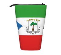 Astuccio espandibile con bandiera della Guinea Equatoriale, in tessuto Oxford multi-design, altezza regolabile, borsa cosmetica multiuso