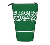 Astuccio espandibile con bandiera dell'Arabia Saudita, in tessuto Oxford multi-design, altezza regolabile, borsa cosmetica multiuso