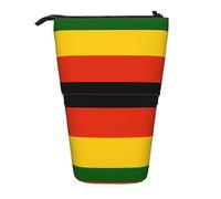 Astuccio espandibile con bandiera dello Zimbabwe, in tessuto Oxford multi-design, altezza regolabile, borsa cosmetica multiuso