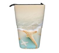 Astuccio espandibile con supporto per matite e matite da spiaggia, tessuto Oxford multi-design, altezza regolabile, borsa cosmetica multiuso