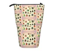 Astuccio espandibile per matite con supporto per piccoli insetti, tessuto Oxford multi-design, altezza regolabile, borsa cosmetica multiuso