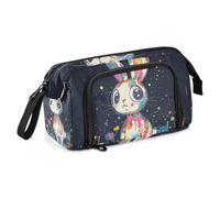 Astuccio estetico a forma di coniglio, grande capacità, con cerniera, per adulti, per studenti universitari e universitari