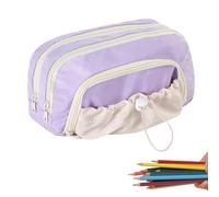Astuccio Estetico per Matite - Borsa con cordino per utensili | Organizer scolastico con grande capacità per riporre materiali per studenti, lavanda, Consulte la descripción, Vedere la descrizione